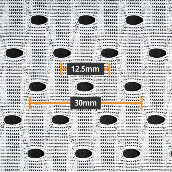 Airmesh Polyester - Detail With Measurements